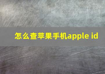 怎么查苹果手机apple id